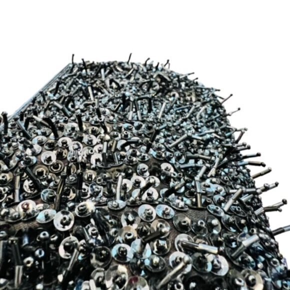 Vintage Purse Lancome Black‎ Beaded Crossbody / Clutch Shiny Formal Designer - Picture 11 of 11